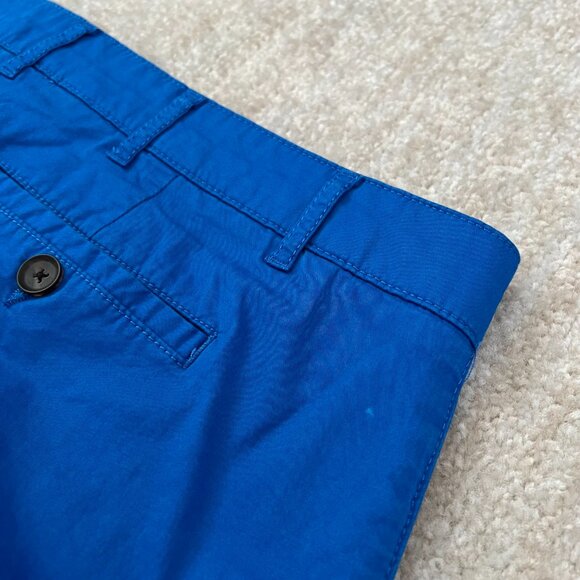 Boden Blue Cropped Cotton Trousers Pants 14 - Picture 9 of 10